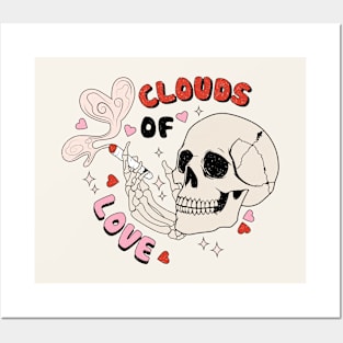 Clouds of Love Skeleton Posters and Art